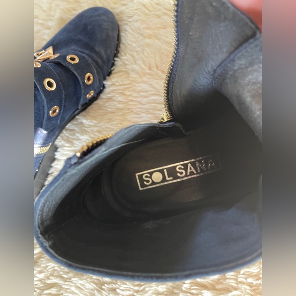 Sol Sana Ankle Boots with Gold Buckles - Picture 7 of 11